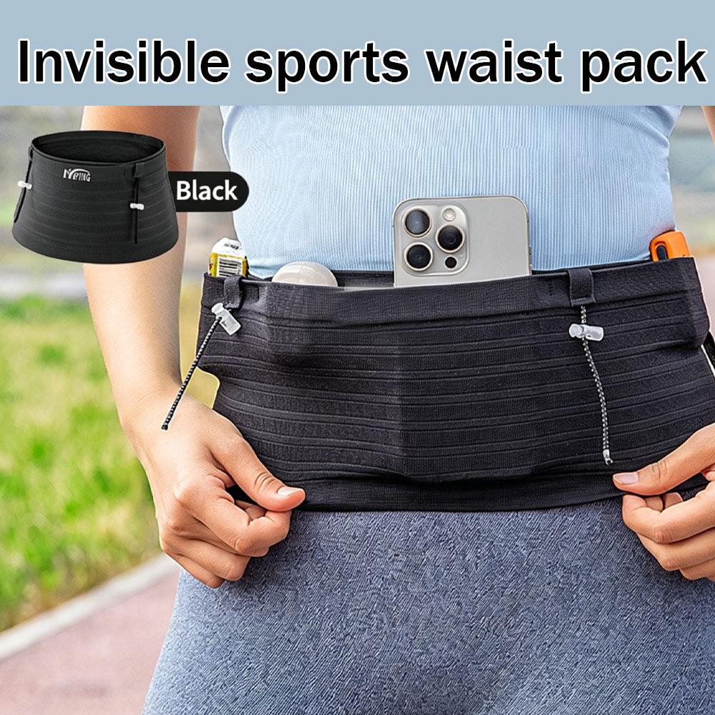 Running Belt Waist - Elastic Running Waist Bag Invisible Sports