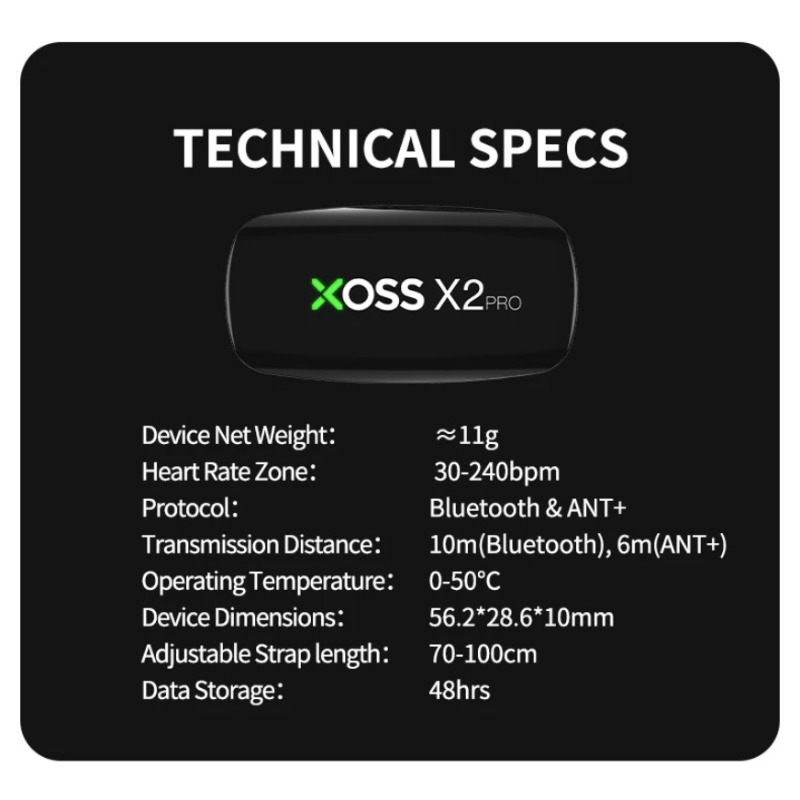 XOSS X2 Pro Heart Rate Monitor - огляд і ціна Heart Rate Strap Chest