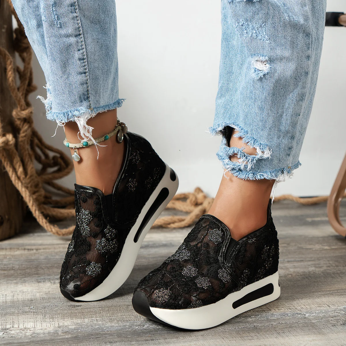 Lace Flats Platform Women Spor - огляд і ціна Running Gear Ladies
