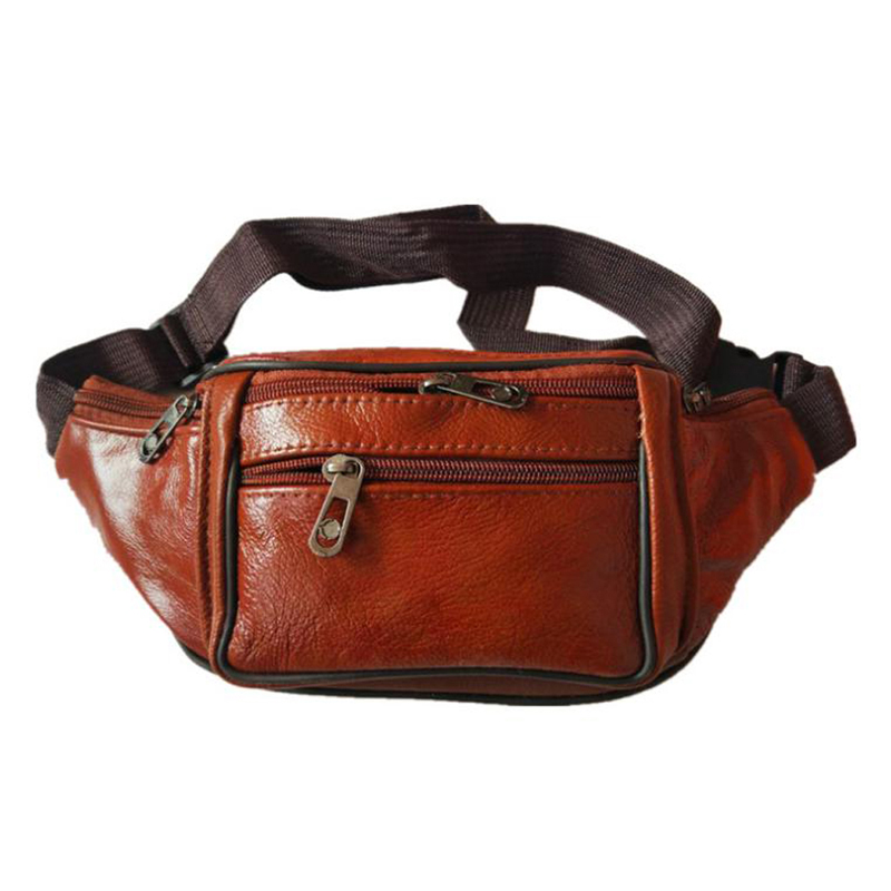 Leather Men Waist Chest Bag Th - огляд і ціна Running Belt Waist