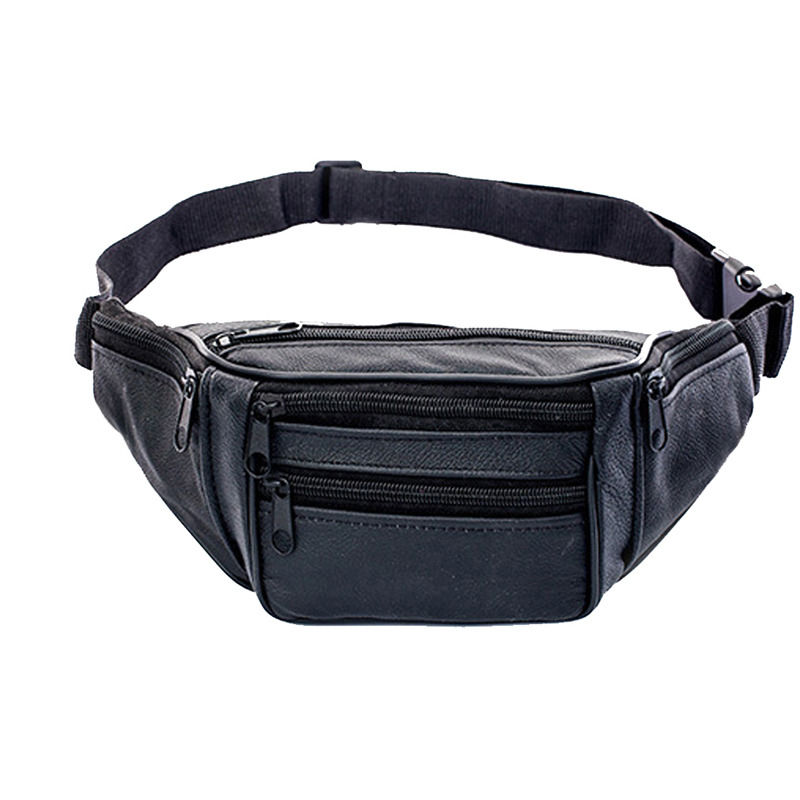 Leather Men Waist Chest Bag Th - огляд і ціна Running Belt Waist